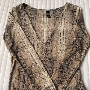 Snake print bodysuit